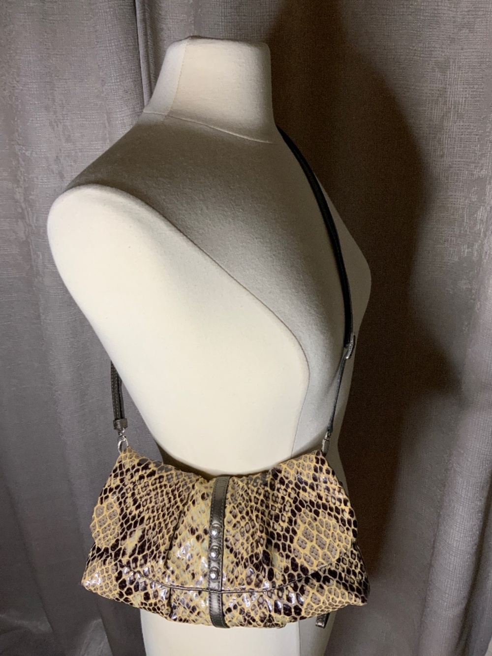 Brighton Faux Snake Skin Adjustable Purse